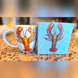 Bernard Lobster Oversized Coffee Mug w/ Box | Coastal Nautical Gift